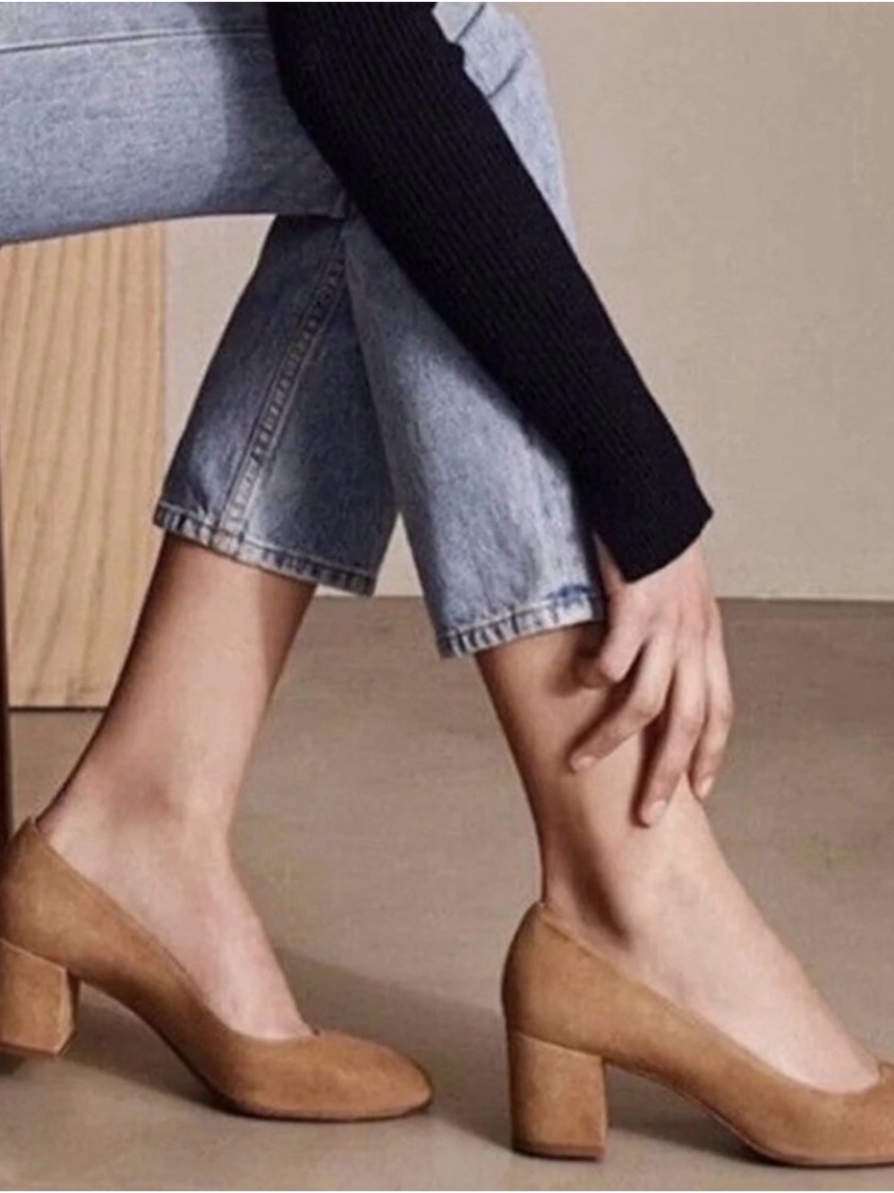 Margaux The Heel chestnut Suede Pumps size 10 NARROW